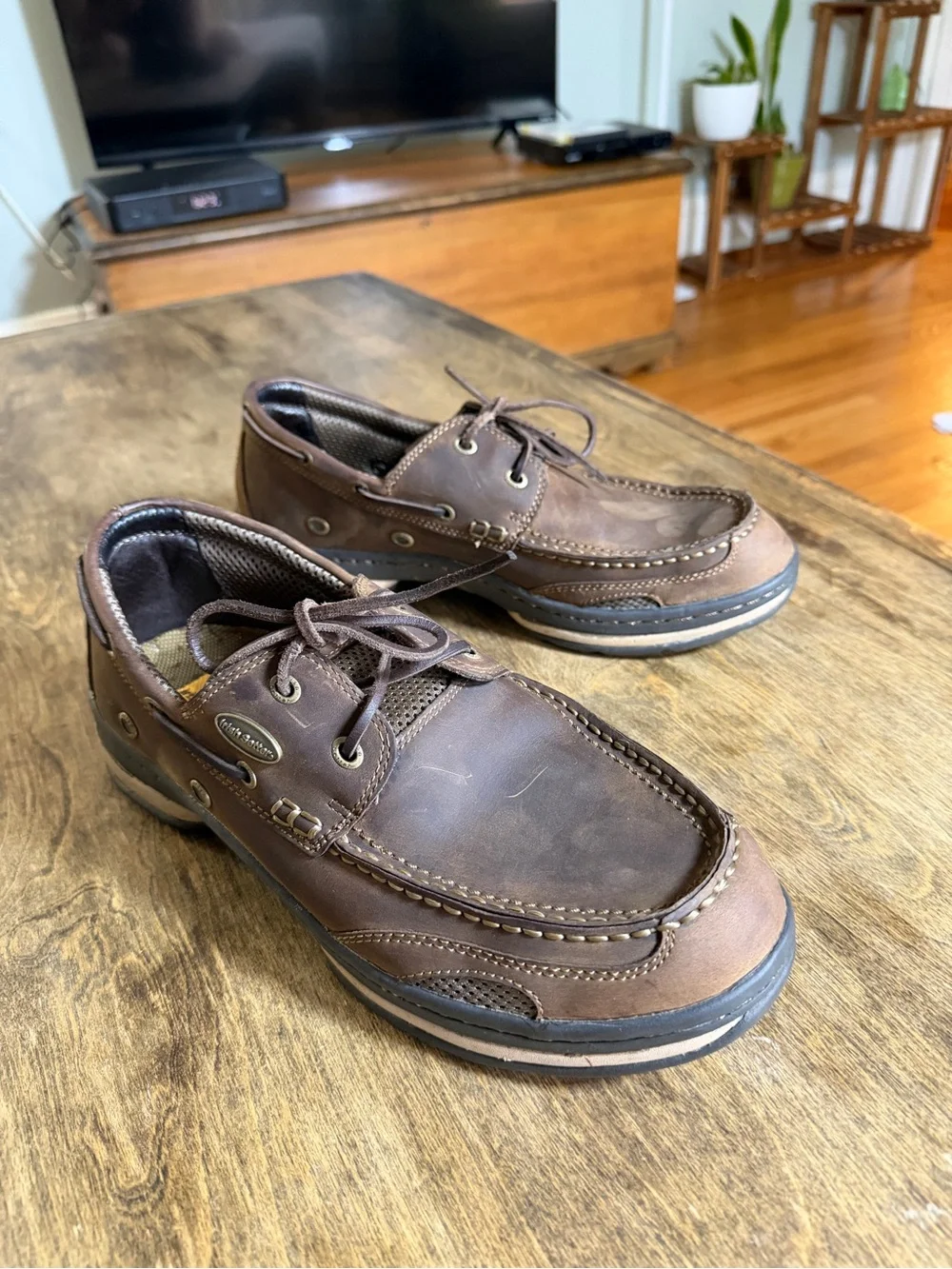 Irish Setter Red Wing Boat Shoes Mens 11.5 D Leather Air Wave Oxford Moc Toe